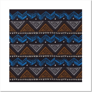 Geometric ornamental pattern,ethnic tribal print Posters and Art